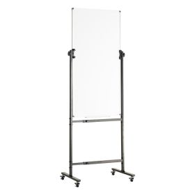 VEVOR Rolling Magnetic Whiteboard, Double-sided Mobile Whiteboard 24x48 Inches, Adjustable Height Dry Erase Board with Wheels