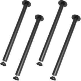 VEVOR 30" Solid Steel Adjustable Desk Legs Office Table Furniture Set of 4 Black