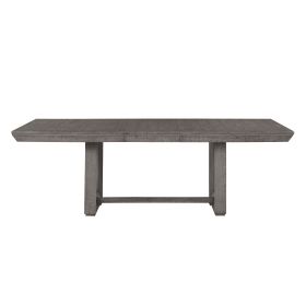 Modern Rustic Design Gray Finish 1pc Dining Table with Separate Extension Leaf Casual Dining Room Furniture