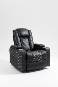 Lounge chair lift chair relax sofa chair sitting room furniture sitting room power supply elderly electric lounge chair (Color: as Pic)